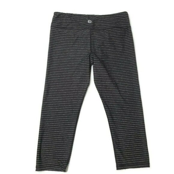 Scorpio Sol Womens Large Gray Stripe Capri Pants - Picture 3 of 5